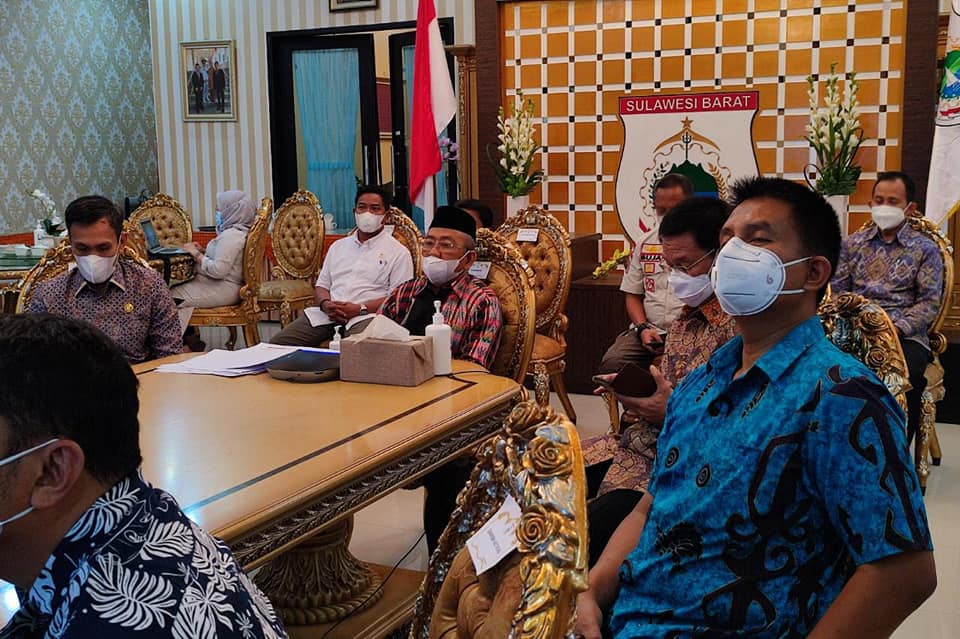 Gubernur Sulbar Hadiri Rakor Evaluasi Pelaksanaan PPKM Mikro yang Dipimpin Menko Perekonomian